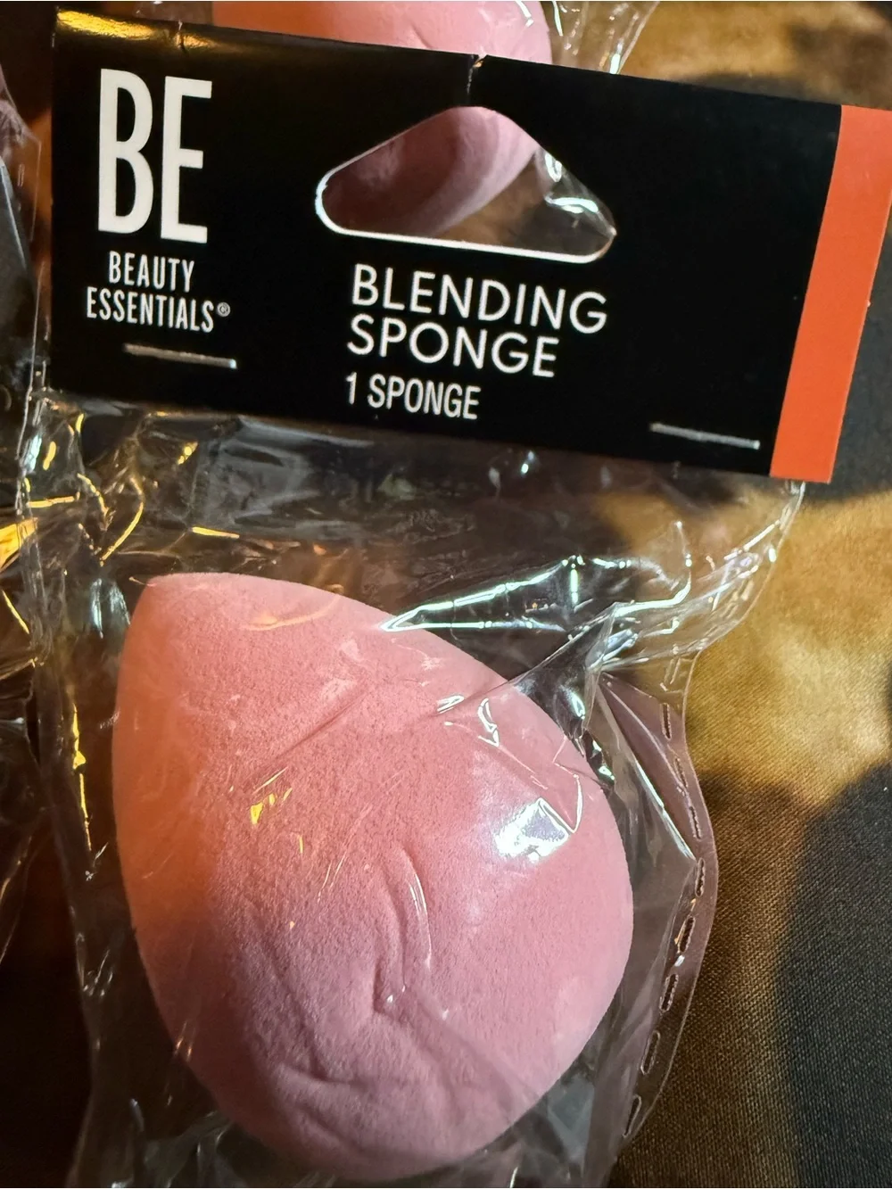 BE Beauty Essentials Pink & Black Blending Sponge - 1 Sponge